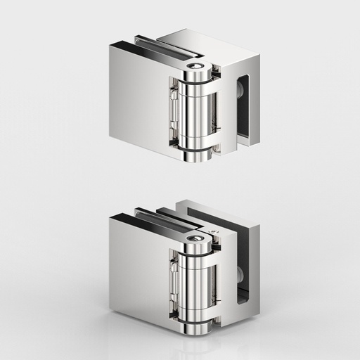 [8190ZN1-BS] PAIRE DE PENTURES FLUTURE V-V 180° FLUTURE   CHROME MAT 