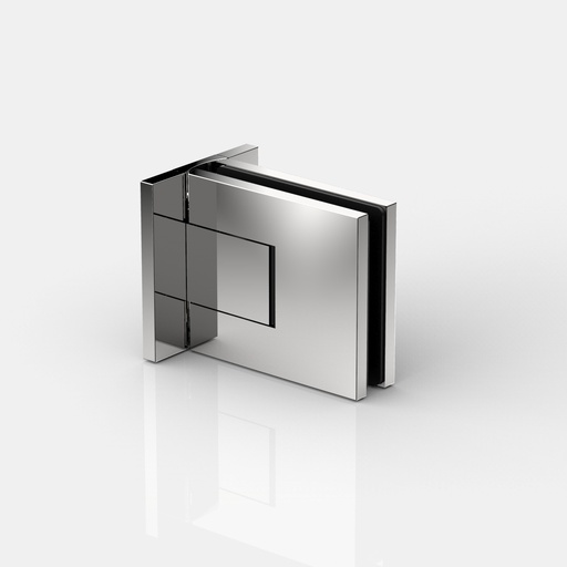 [8313ZN135] PENTURE BATTANTE VERRE-MUR 90°, PONTERE+   NOIR PROFOND MAT 