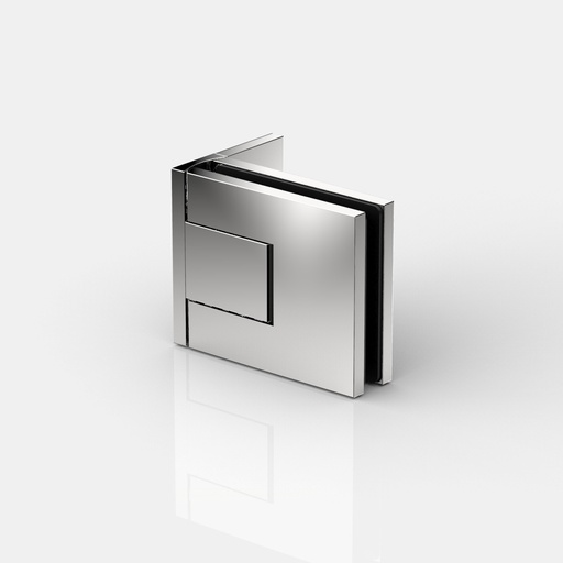 [8314ZNPVD42] PENTURE BATTANTE VERRE-MUR 90°, PONTERE+   MÉTAL GRAPHITE BROSSÉ
