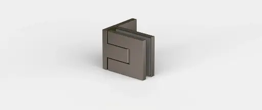 [8330ZNPVD42] PENTURE BATTANTE VERRE.-MUR 90° FLAMEA PRO MINI   MÉTAL GRAPHITE BROSSÉ