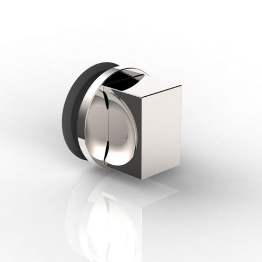 [8379ZN5] BOUTON CARRÉ AFFLEURÉ, CLAPET DE TIRAGE   CHROME BRILLANT 