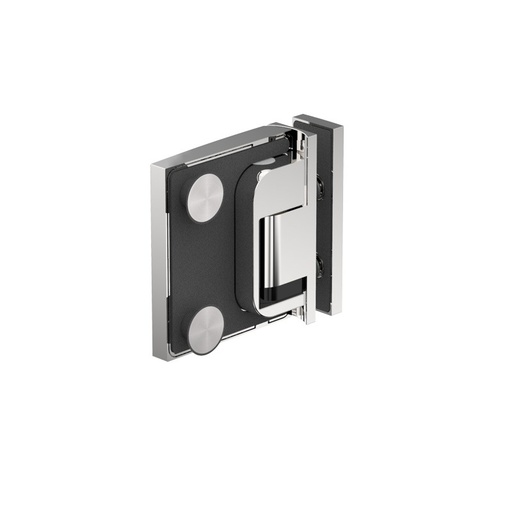 [8393ZN1-R] PENTURE BATTANTE VERRE-VERRE 90°,   CHROME MAT 