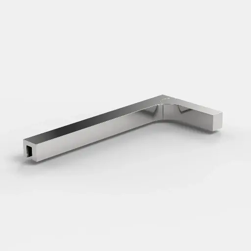 [8439ZN135R-280] EQUERRE DE STABILISATION +/-2°, DROITE   NOIR PROFOND MAT 