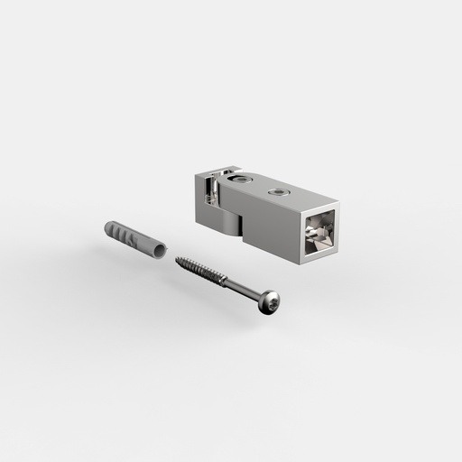 [8794ZN5-WV] CONNECTEUR MURAL ROTATIF POUR BARRE STABILISATRICE CARRE 15 X 15   CHROME BRILLANT 