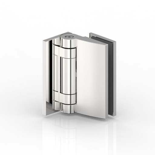 [8961ZN1] PENTURE VERRE-MUR 90°, TURA   CHROME MAT 