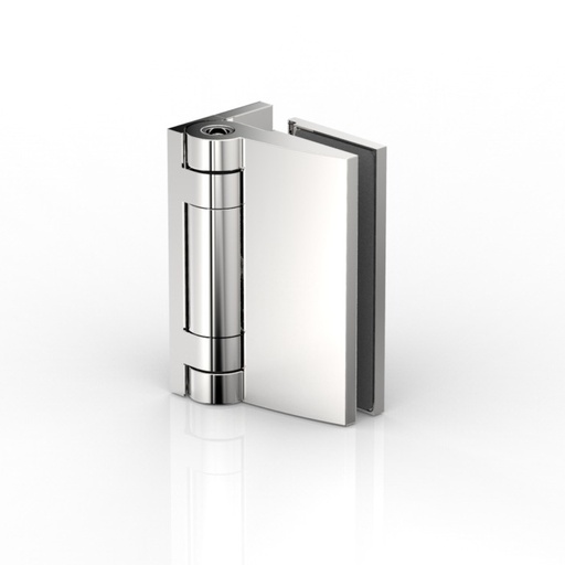 [8962ZN1] PENTURE VERRE-MUR 90°, TURA   CHROME MAT 