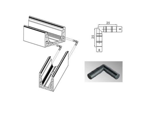 [DF2525] 2 tiges de centrage à 90°, B8 H25